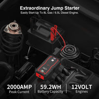 Jump Starter Power Bank, 2000A, Portable Charger