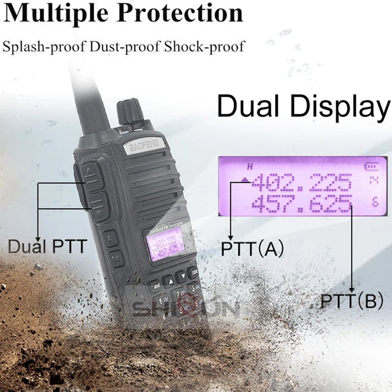 Baofeng Walkie Talkie, Extended Battery, 10 KM Range