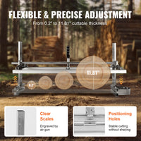 Chainsaw Mill, Adjustable Cutting Thickness, Ideal for Builders and Woodworkers