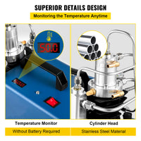 High Pressure PCP Air Compressor Pump, 4500PSI, Oil/Water Separator, Water Cooling System