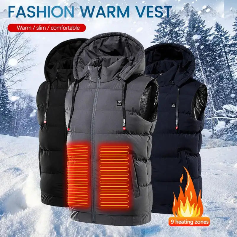 Heated Vest, Waterproof, USB Charging