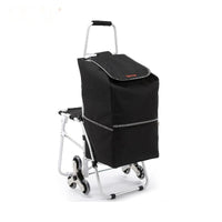 Stair Climbing Shopping Cart 50L - 75 kg Capacity, Padded Handle & Rub