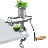 Hvedegræs Juicer, Manuel Betjening, Rustfrit Stål