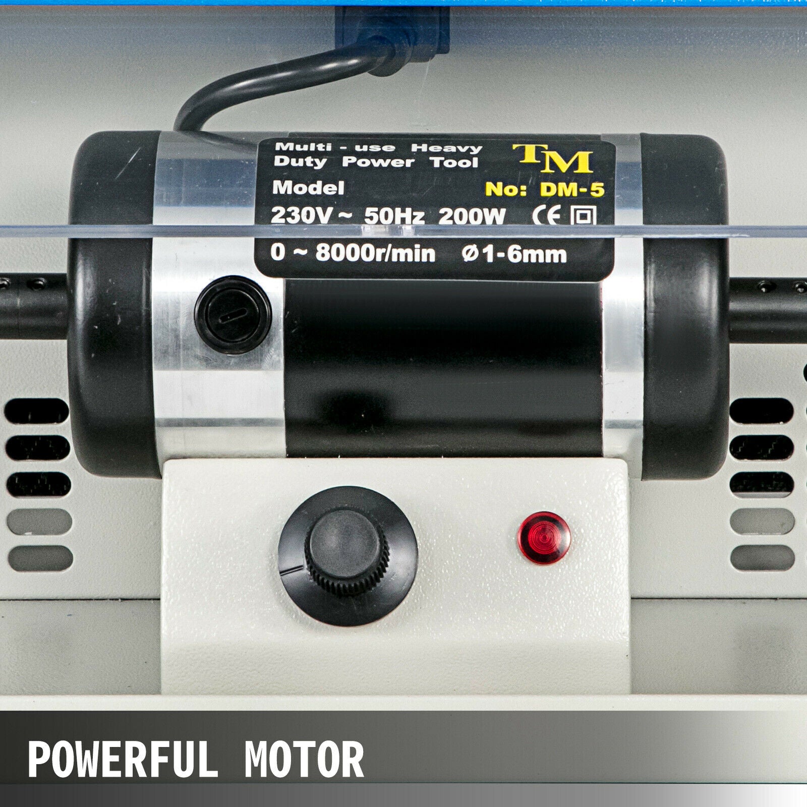 Smykkepolermaskine - 200W Motor, Speed ​​Switch, Belysning