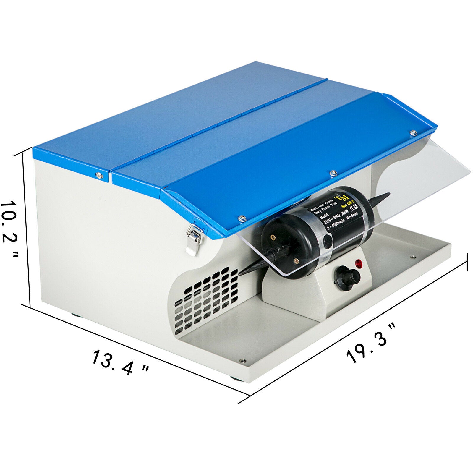 Smykkepolermaskine - 200W Motor, Speed ​​Switch, Belysning