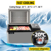 Bilkøleskab Mini Kølefryser - LED Display, Efficient Cooli