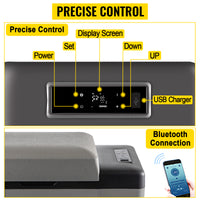 Bilkøleskab Mini Kølefryser - LED Display, Efficient Cooli