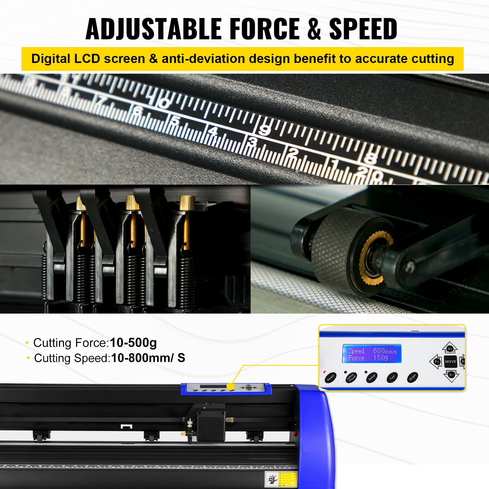 Vinyl Cutting Plotter - 28 Inch, 20 Cutting Blades, LCD Screen