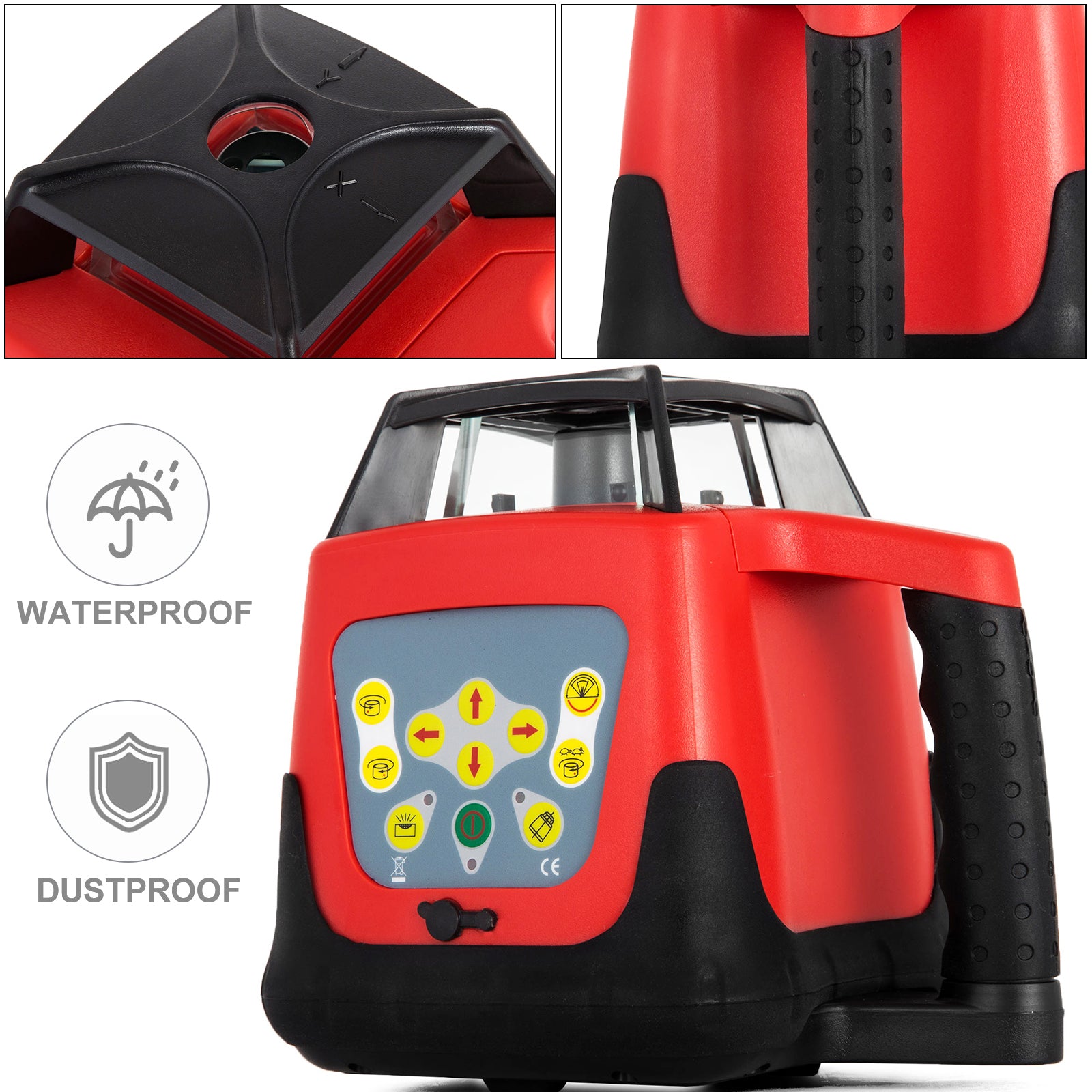 Rotary Laser Level Kit, 360° Scanning, 500M Rækkevidde