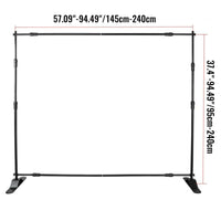 Backdrop Banner Stand, Adjustable Height & Width, Heavy-Duty