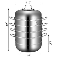 Stainless Steel Steamer, 304 Food Grade, 3 Layer Composite Bottom