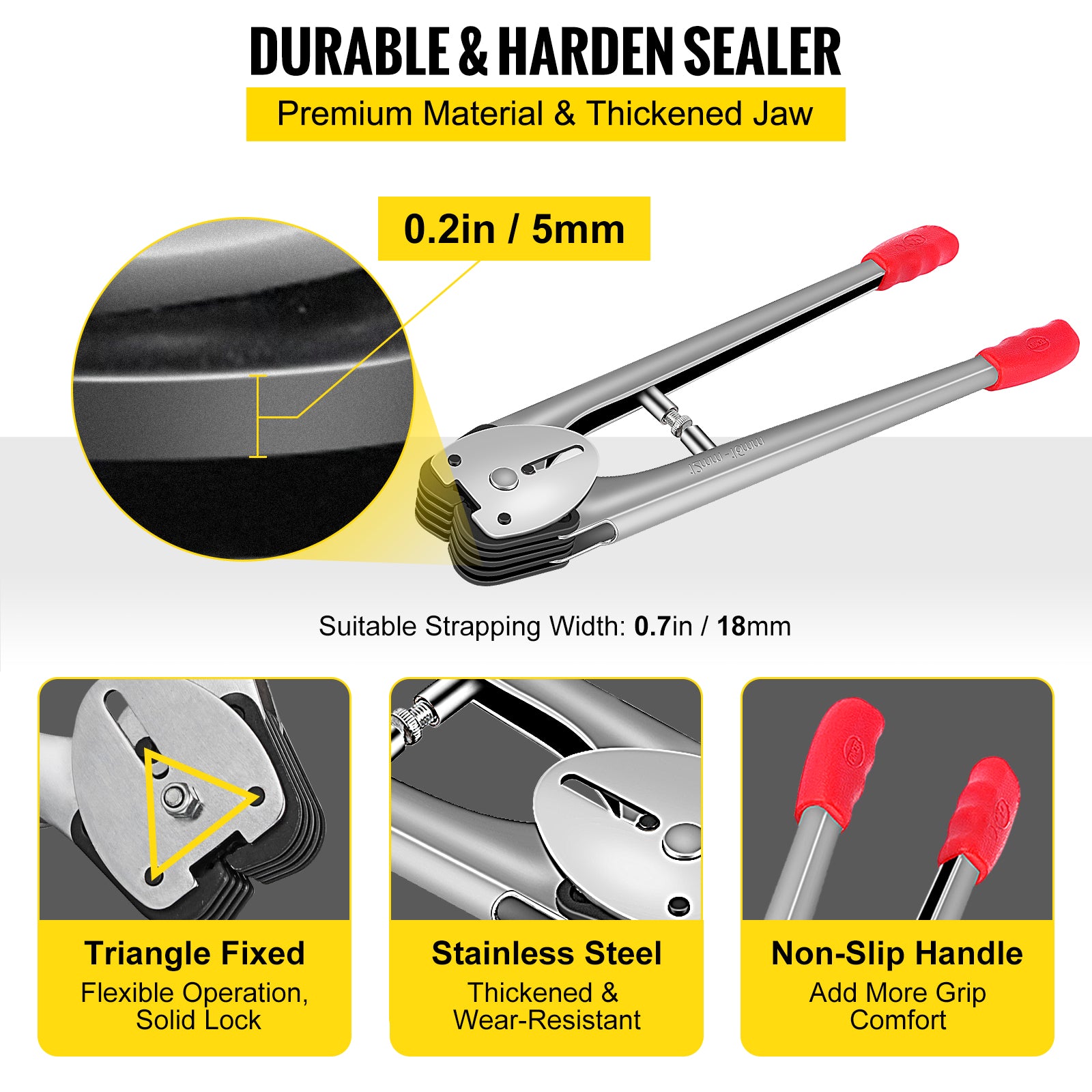 Heavy Duty Pallet Strapping Kit - Tensioner, Sealer, 800m Band & 1000