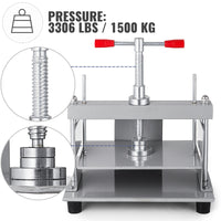 Bogbinderpressemaskine - 12x8,7, 3306 lbs tryk, skridsikre fodpuder