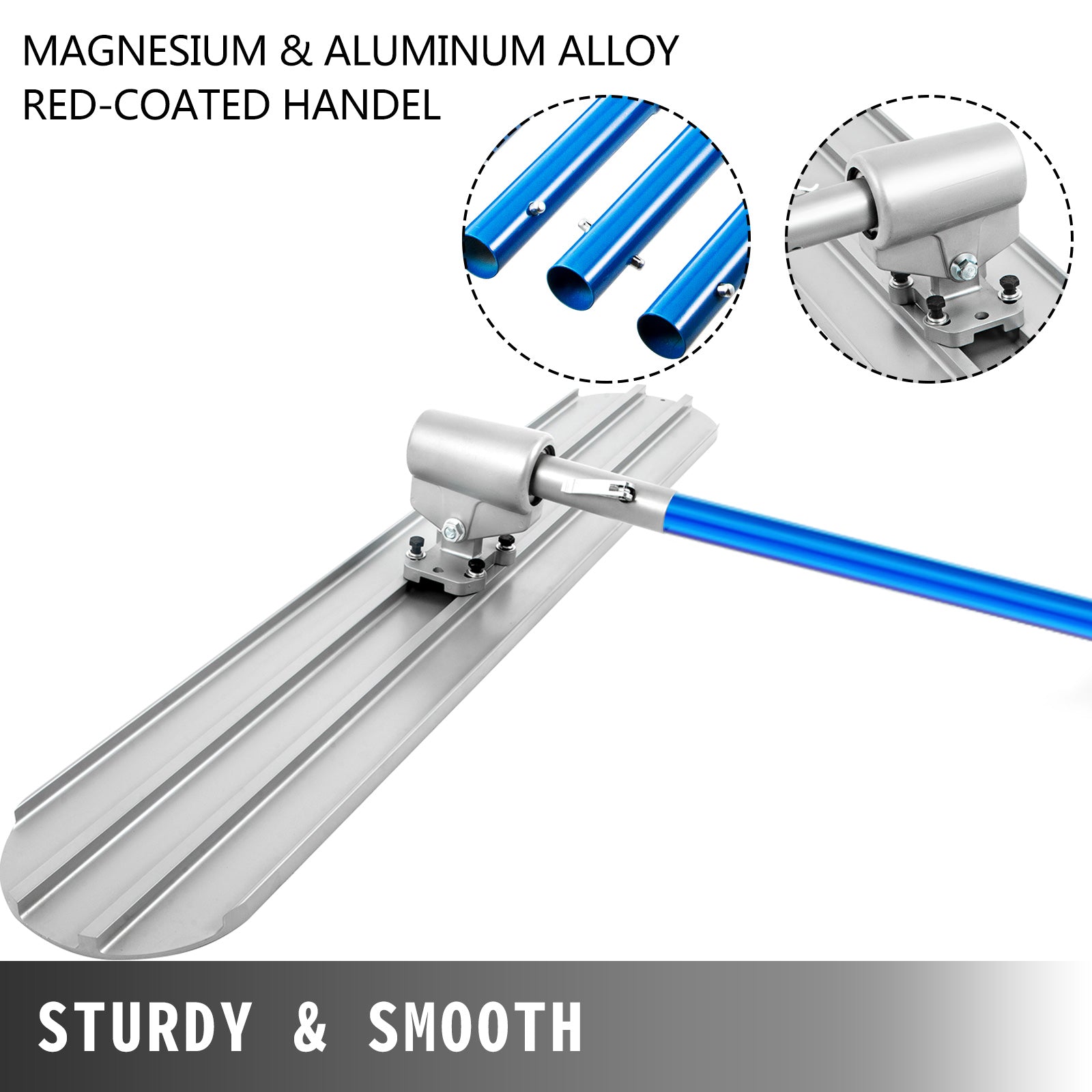 Betonflåde sæt, Heavy-Duty Magnesium & Aluminiumslegering, Justerbart Beslag