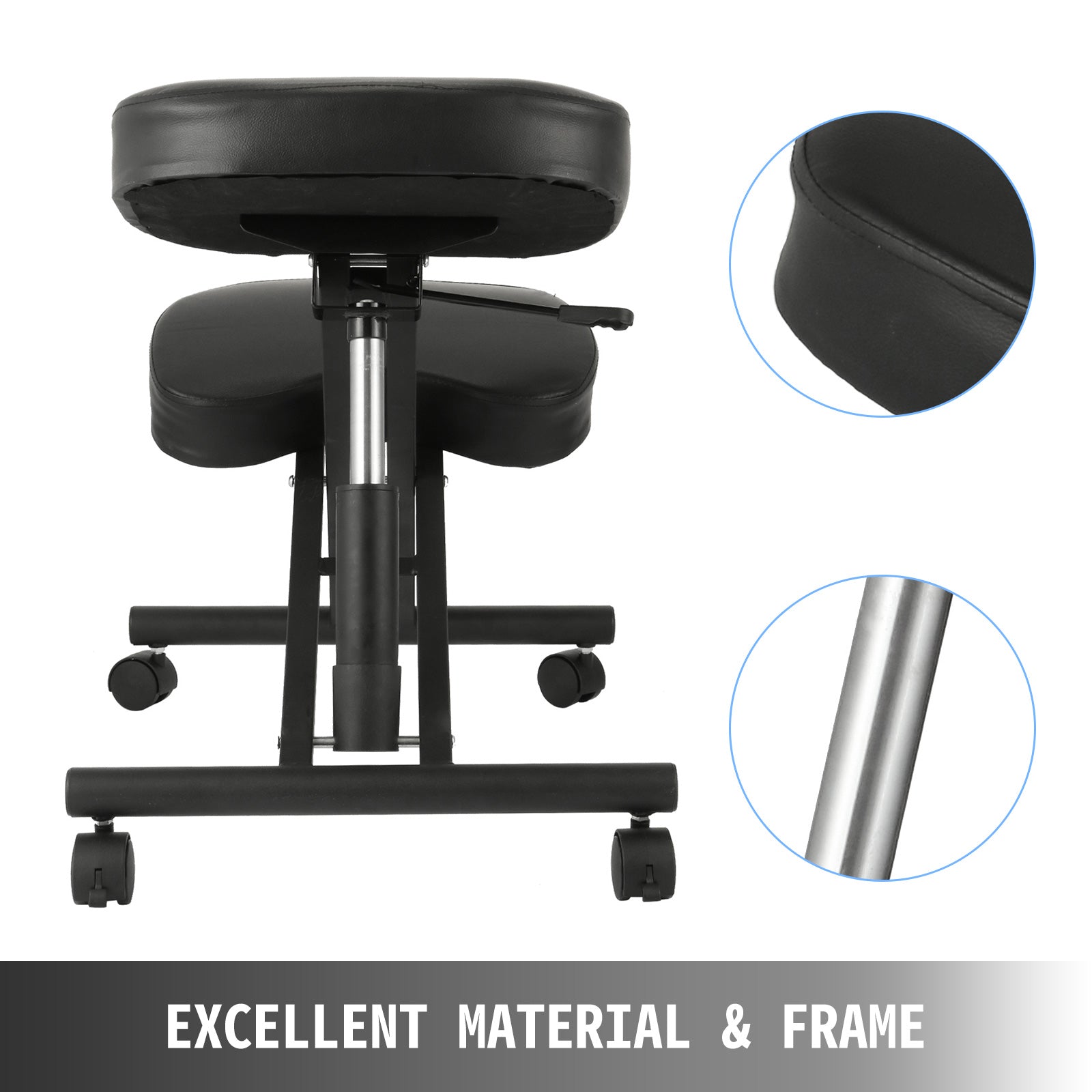 Ergonomic Kneeling Chair, Adjustable Height, Foam Cushions