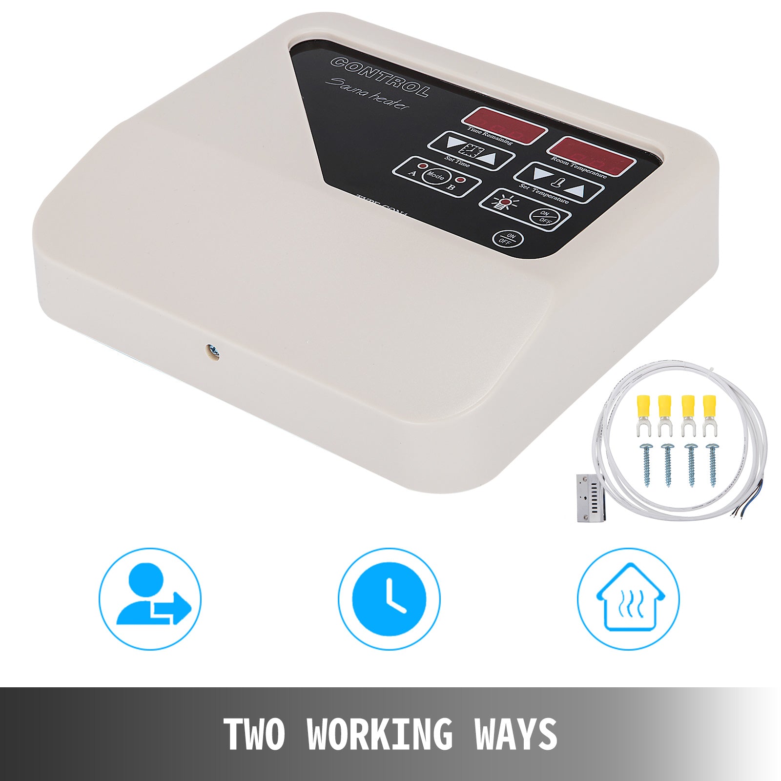 Sauna Digital Controller, Time & Temp Settings, Wall Mounted