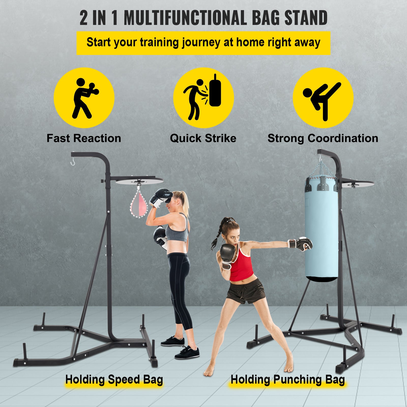 Boxing Bag Stand, Foldable, Heavy Bag Stand