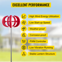 Vertical Axis Wind Turbine, 400W Power Output, Low Start Wind Speed